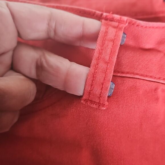 Women's Red High-Waist Pants - Picture 6 of 16